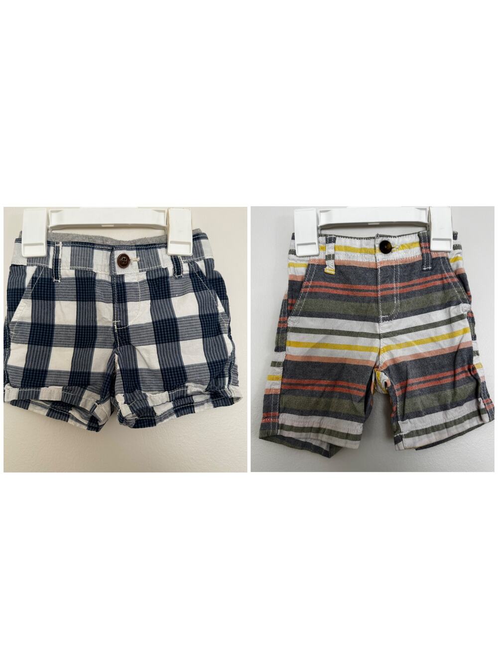Gap/Crazy 8 Shorts Bundle, 2 Pair: Plaid and Stripe